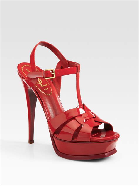 ysl shoes red